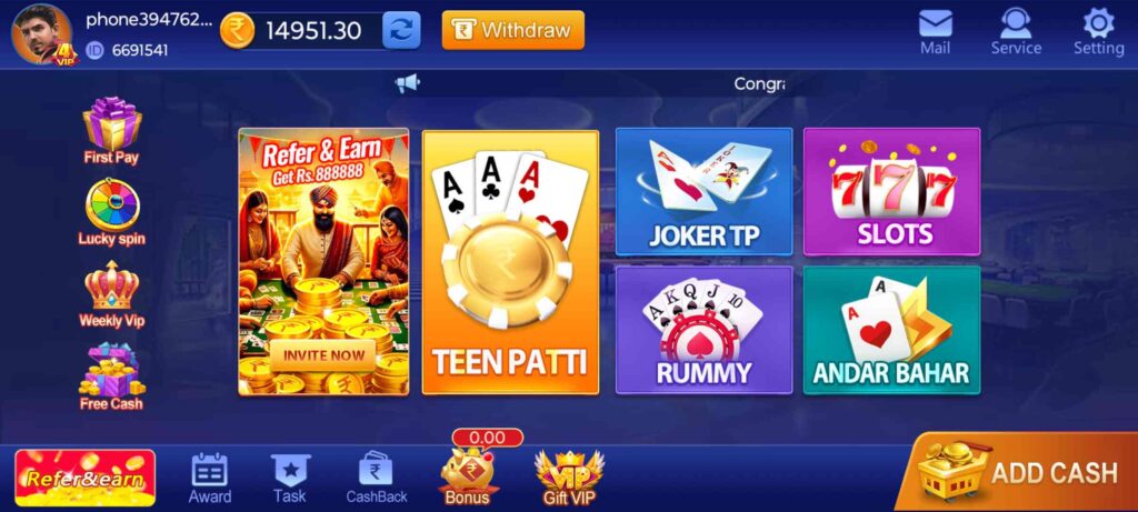 teen patti real cash app